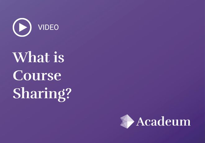 Course sharing in 90 seconds or less video