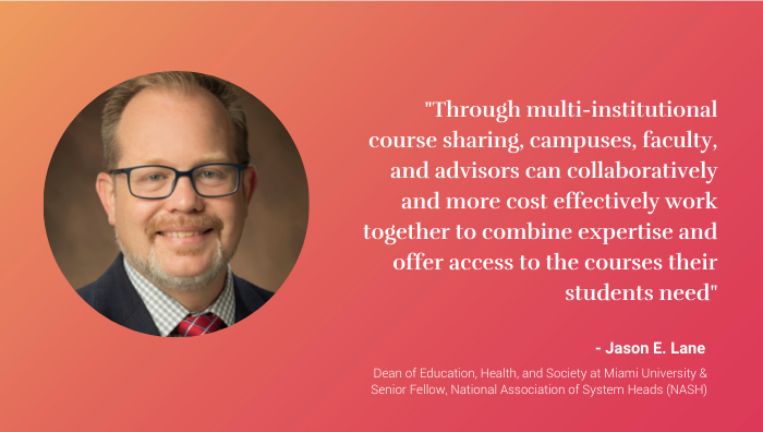 Course sharing gives academic advisors a new tool in their toolbelt to assist students and help them find course options seamlessly, when they need them most. (1)